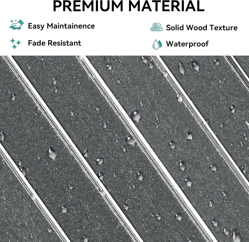 YITAHOME Garden Bench, All Weather Outdoor Bench for 2-3 Persons, Fade/Rot Resistance Patio Benches for Park, Porch, Patio & Backyard (Grey)