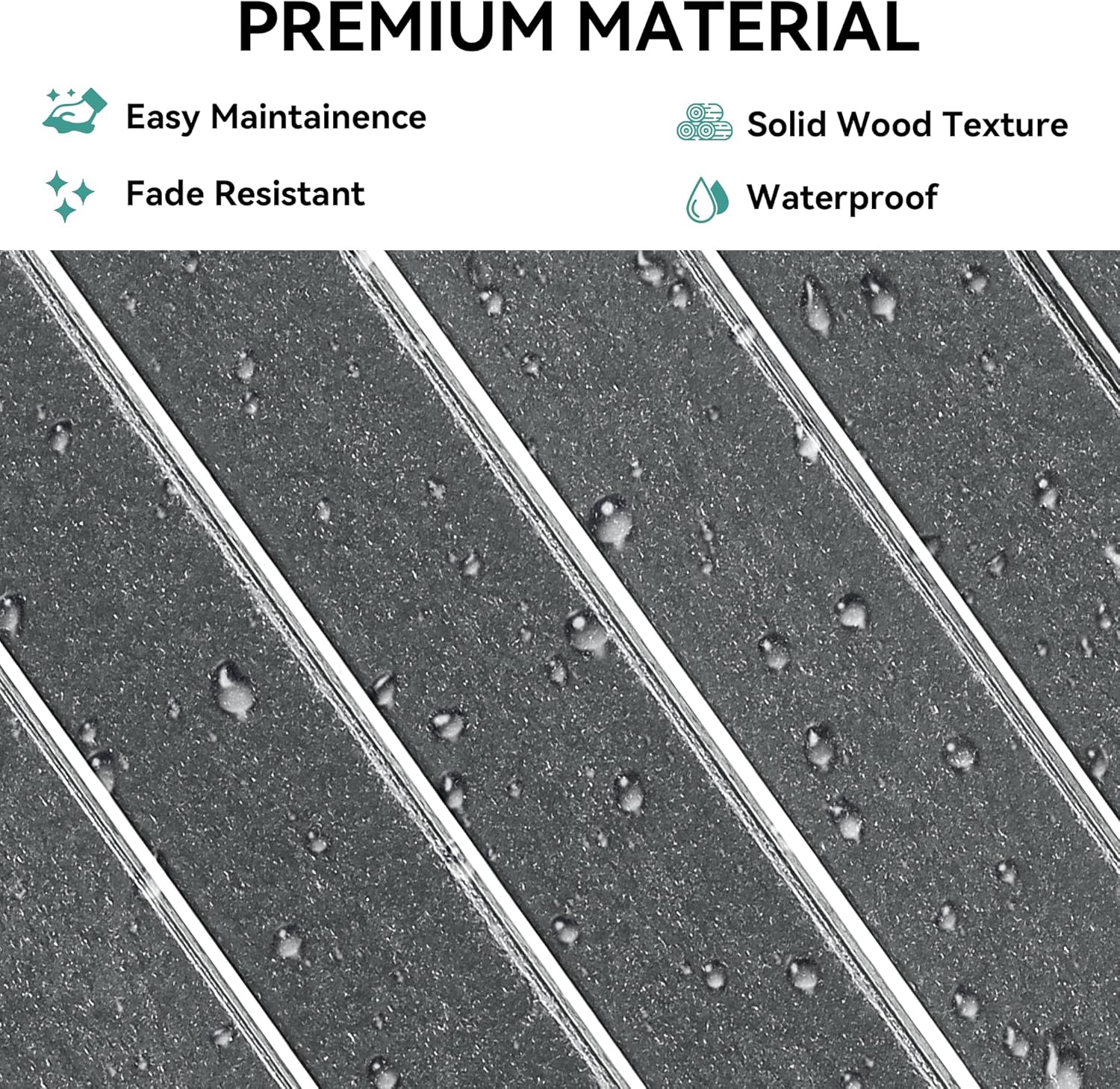 YITAHOME Garden Bench, All Weather Outdoor Bench for 2-3 Persons, Fade/Rot Resistance Patio Benches for Park, Porch, Patio & Backyard (Grey)