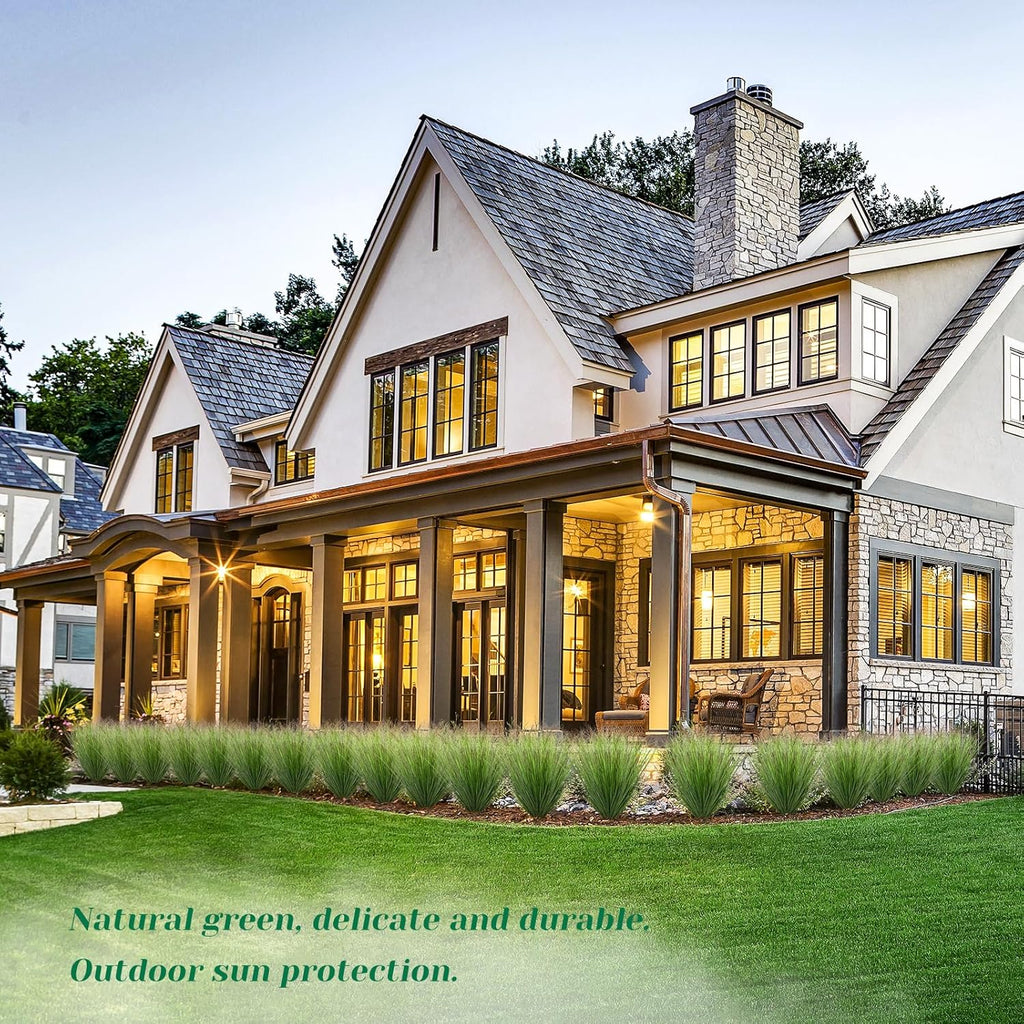 100Pcs Artificial Grass Plants Faux Shrubs Wheat Grass Fake Tall Grass Plants for Outdoor Decor Greenery Stems Weed for Room Indoor Home Decor（Green Red Tail