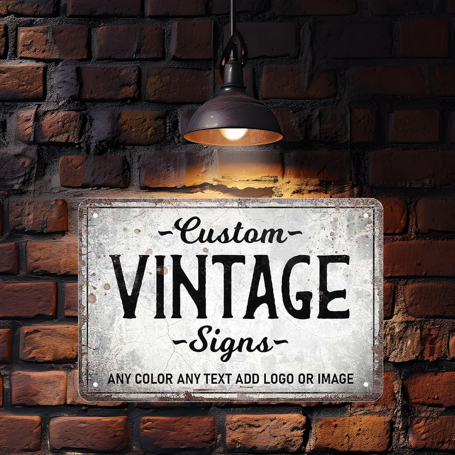 D-Story Personalized Metal Sign, 12.0 inches x 8.0 inches, Modern Decorative Signage, Custom Text, Rust and Fade Resistant, Office, Home, Delivery Signs