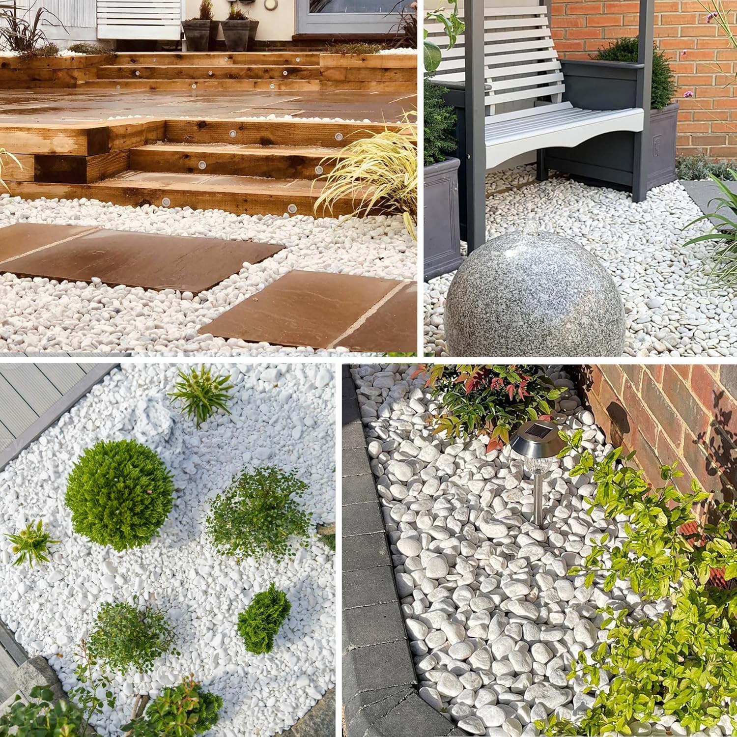 Large Pebbles for Landscaping 40lbs, 2-3 Inch White River Rocks for Aquarium, High Polished Natural Decorative Stones for Vase Filler Fish Tank Gardening