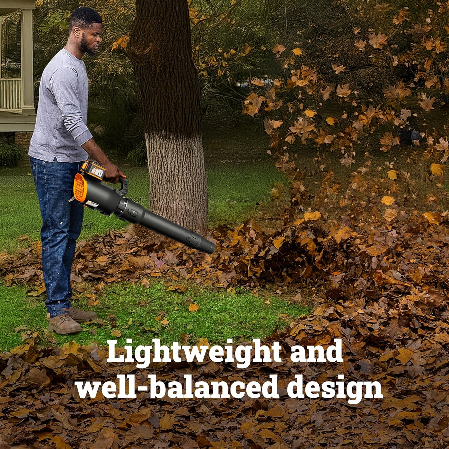WORX Cordless Leaf Blower, 40V Electric Blower with 780CFM & 190MPH, Brushless Lawn Blower with Gas-Like Power & 57dB, 2 Batteries & Charger Included, WG582
