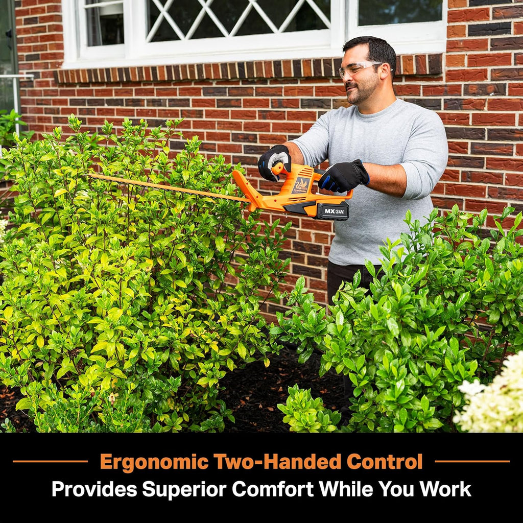 LawnMaster CLHT2422 Cordless Hedge Trimmer 24V Max with 2.0Ah Battery and a Charger