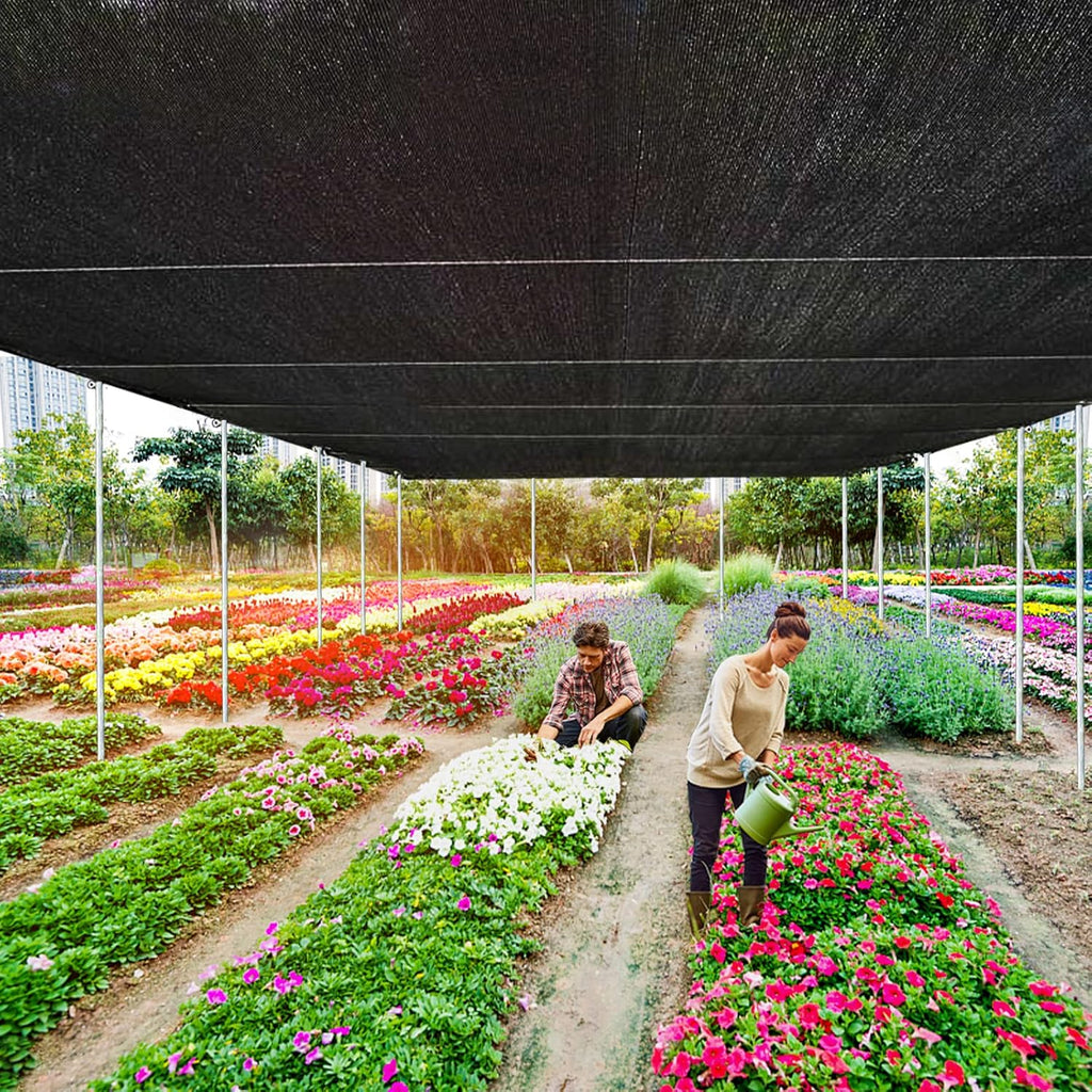 QLOFEI 20x30 FT Shade Cloth for Garden, 80-90% Sunblock Shade Neting Cover with Grommets, Sun Screens for Patio Plants Greenhouse Kennel Chicken Coop Pergola Outdoor