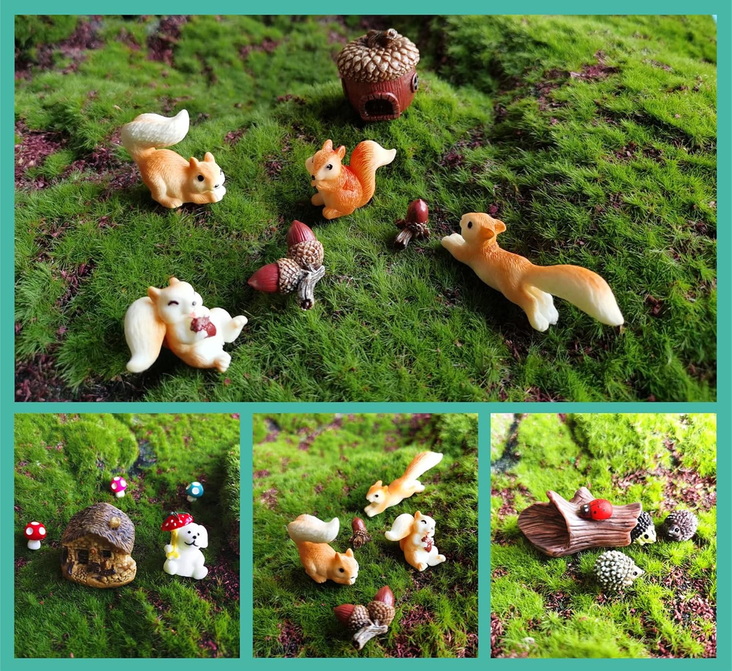 HYG Miniature Fairy Garden Accessories, Figurines, Landscape Set, Potted Horticulture Ornaments for Decoration