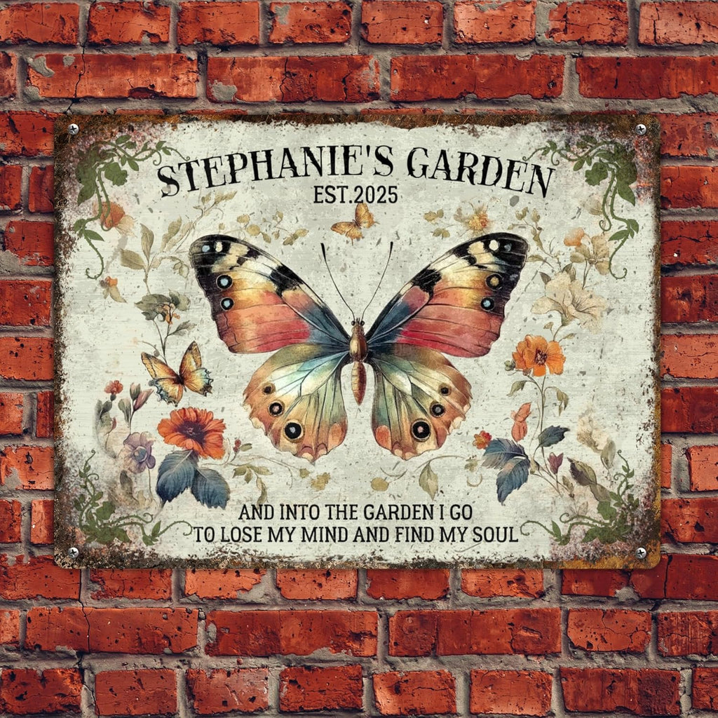 Custom Sign, Personalized Metal Signs, Customize for Office, Business, Workplace, Office, Home, Delivery Signs, Metal Sign With Your Own Image, Text,Photo, Pets, Kids Art Made in USA (Garden 03)