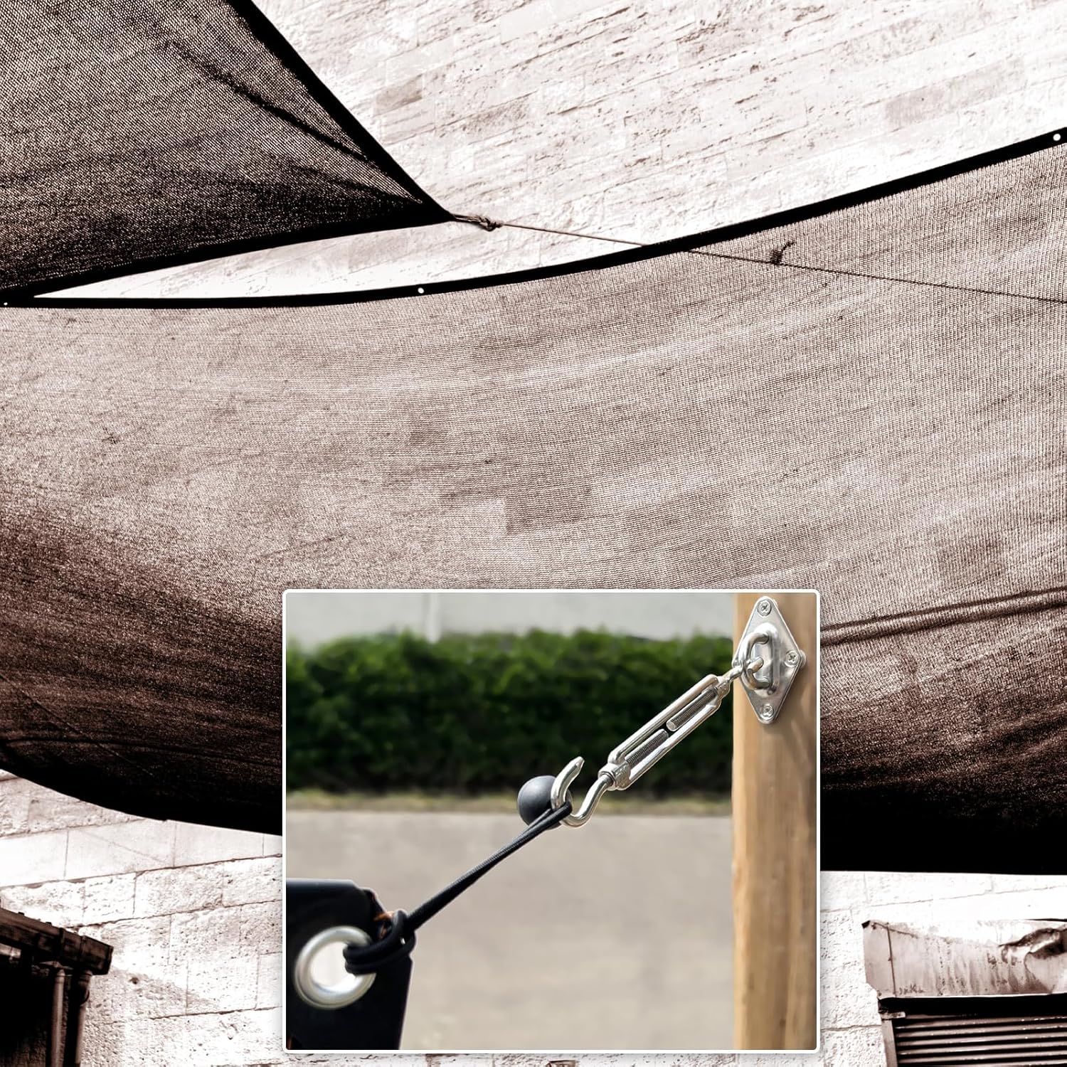 Shade Sail Hardware Kit 6 inch turnbuckles for Triangle Rectangle Sun Shade Sail Outdoor Installation turnbuckles for Cables Wire for Outdoor,Garden,Kitchen,Craft,235PCS