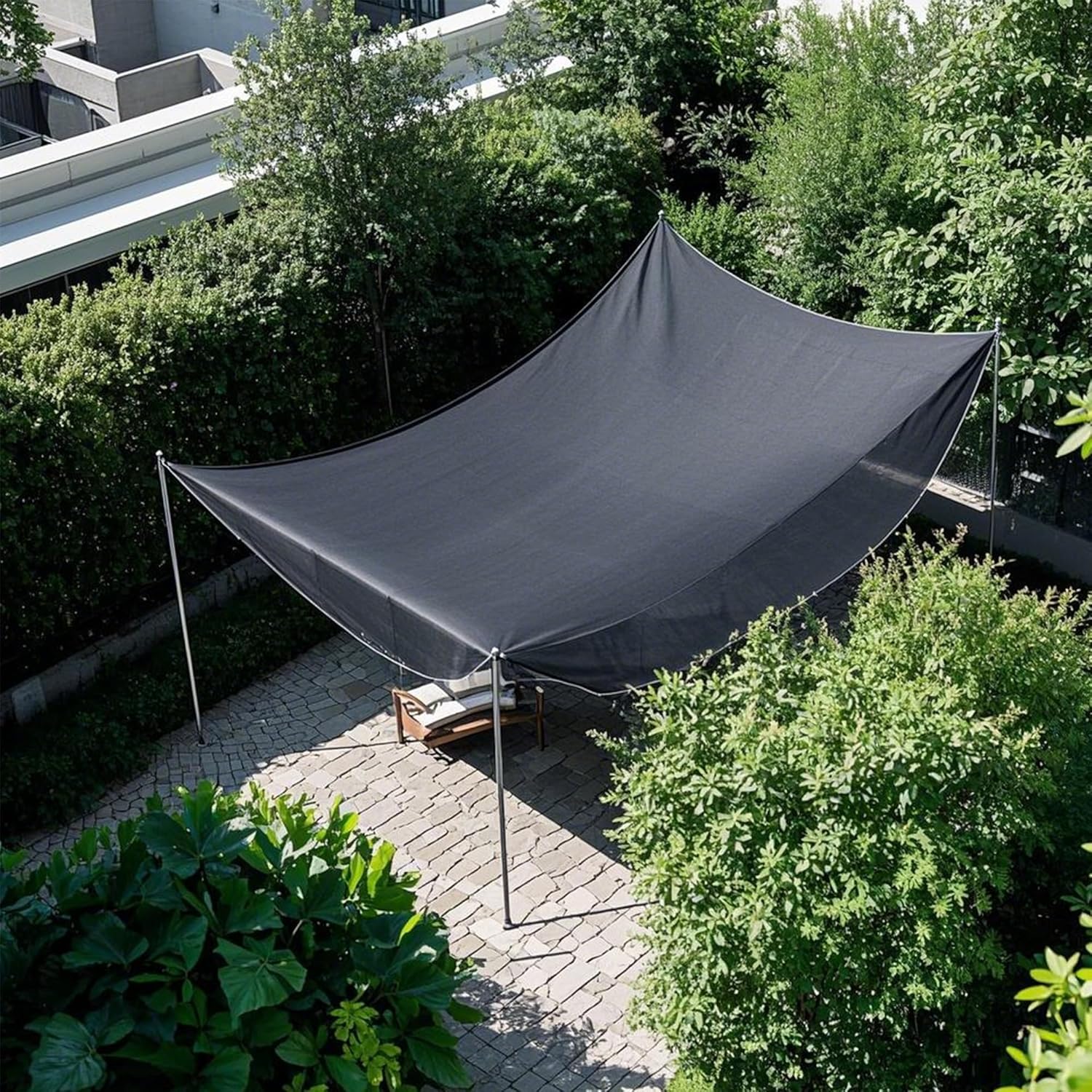 winemana Black Shade Cloth 70%, 8x20 FT Mesh Tarp - Garden Shade for Greenhouse, Patio, Vegetables, Plants Cover and Chicken Coops, Sun Shade Net for Outdoor Protection with Reinforced Grommets