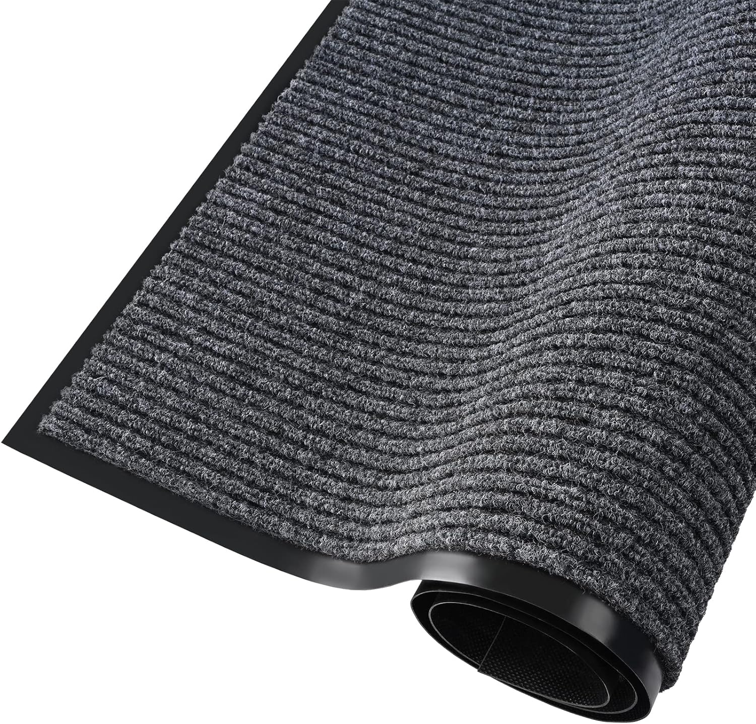 Profile Rubber Door Mat, 72x48inch, Heavy Duty, Entrance Doormat, Indoor and Outdoor, Waterproof, Easy Clean Shoe Scraper, Home Rug Welcome Mats for Entryway, Patio, Porch(Grey)