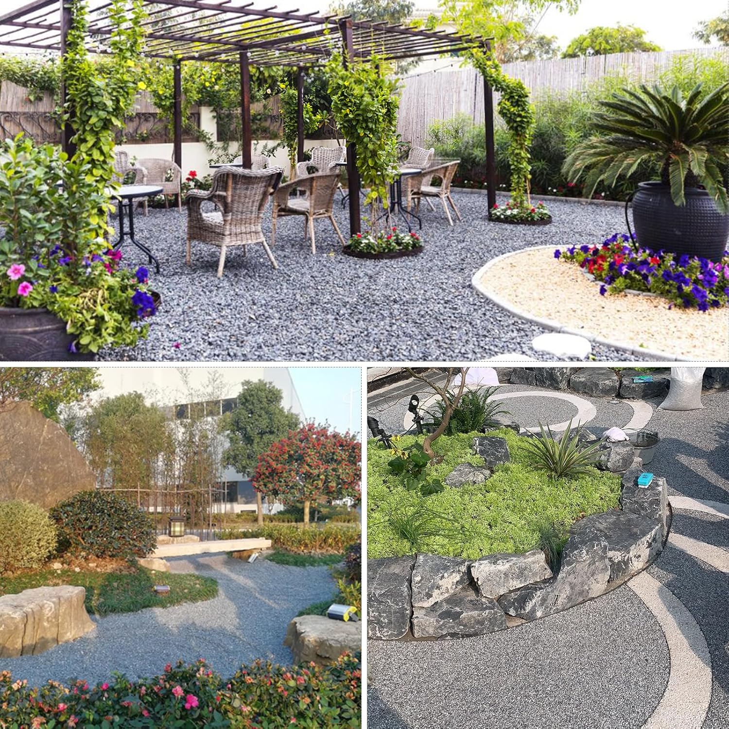 20lbs Grey Pebbles for Landscaping, 3/8inch Small Rocks for Gardening Succulent Cactus Plants, Natural Polished Pebbles, River Rocks for Plants, Vases