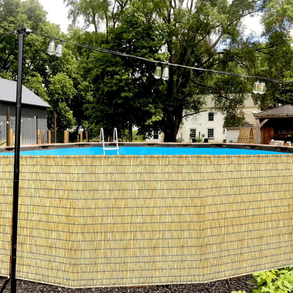 Bamboo Reed Fencing, Natural Reed Fence Rolls 4 Feet High, Decorative Bamboo Privacy Curtains for Patio Garden Balcony Backyard Outdoor, 4 x 16 FT