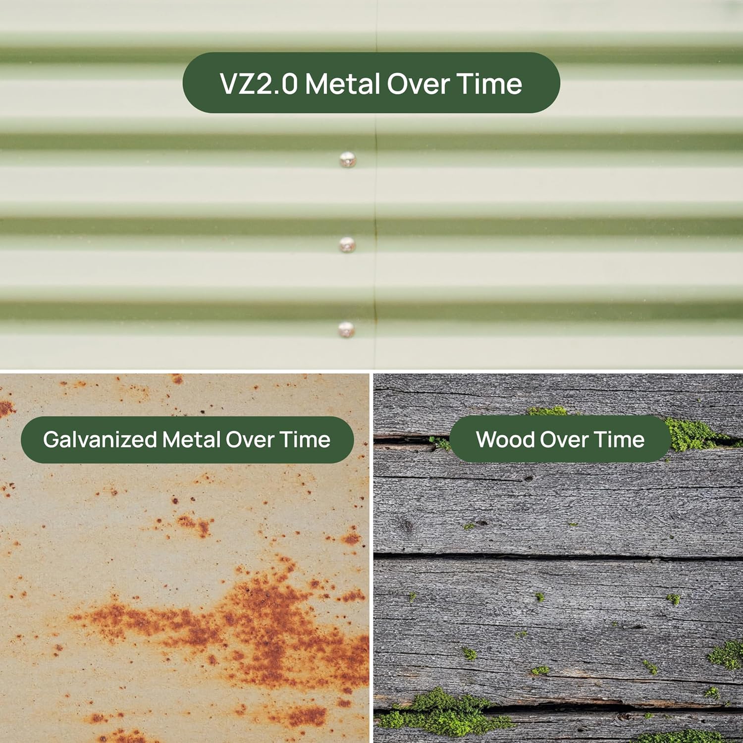 Vego Garden 32" Extra Tall Oval Metal Raised Garden Bed Kit, 10 in 1 Modular Planter Box for Vegetables, Flowers, Fruits, Terra Cotta