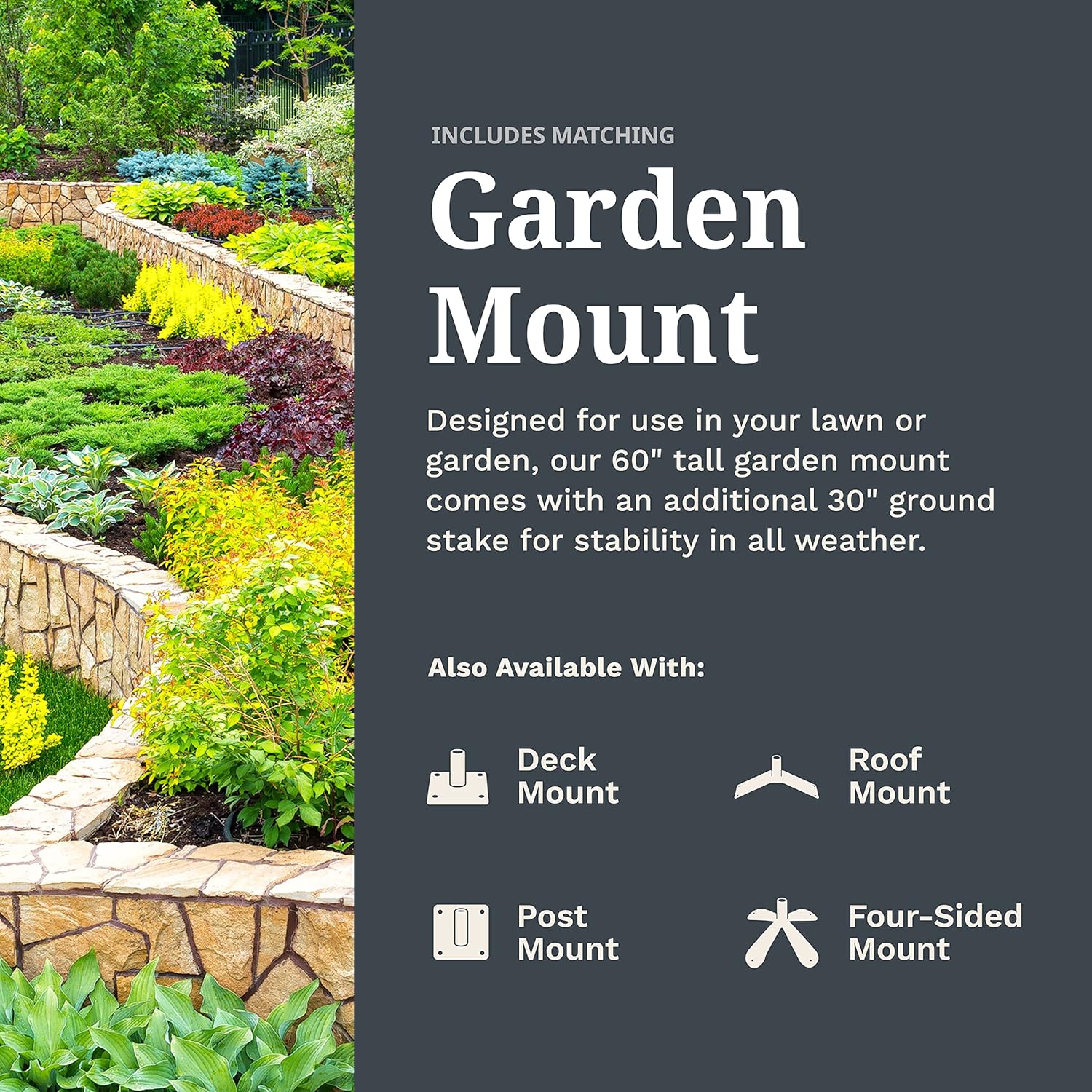 EZ Vane Steel USA Flag Weathervane 80” Height, Includes Metal Garden Mount, Wind Cups & Brackets | Hand-Crafted and Family-Owned, Made in The USA with Triple Powder Coating, Limited