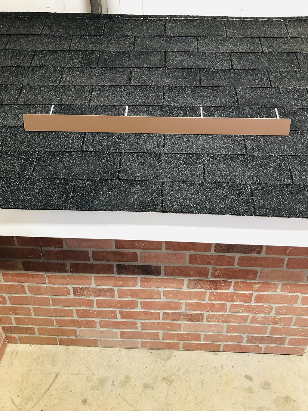 EAGLE 1- Shingle Roof Rain Diverter 40 Inches Long- 26 Gauge Material- Easy to Install- Includes Stainless Steel Nails (4, Brown)