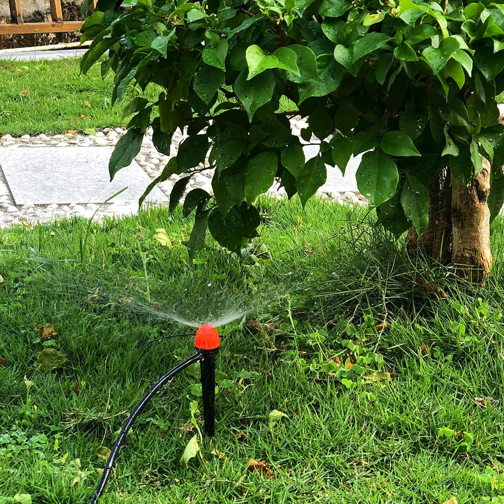 1/4" Drip Irrigation Emitters, Yulaiyoen 1/4-inch Spray Emitters 30 Pack, Automatic Drip Irrigation Parts Accessories, 360 Degree Drip Irrigation Sprinkler Heads Sprayer for Irrigation System